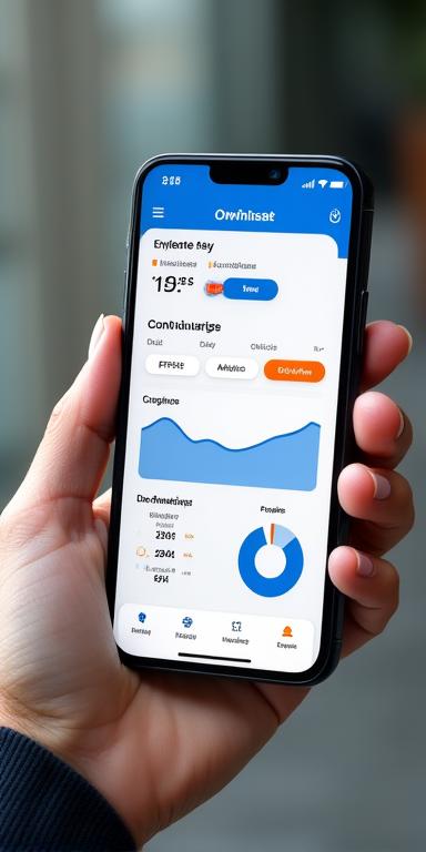 A smartphone clearly displaying a mobile-optimized version of the StrideVault analytics dashboard, demonstrating swipeable widgets and key metrics for on-the-go monitoring.