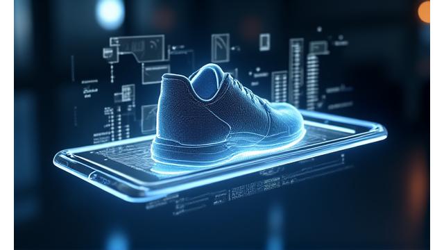 Modern e-commerce platform interface on a tablet.