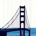 Stylized San Francisco Golden Gate Bridge icon, representing local designers.